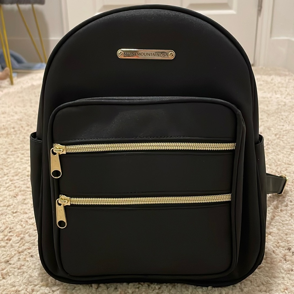 Mini black backpack